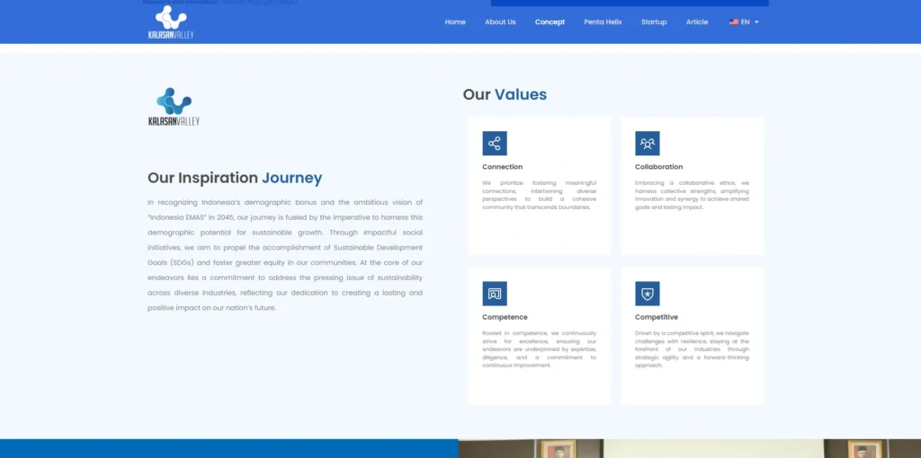 Website memprioritaskan desain responsif dan user-friendly untuk memberikan pengalaman yang optimal bagi pengunjung. Dengan fokus pada kemudahan navigasi, pengunjung dapat dengan cepat menemukan informasi yang mereka cari tanpa merasa kebingungan. Hal ini memungkinkan website Kalasan Valley memberikan pengalaman yang menyenangkan bagi audiens, meningkatkan keterlibatan mereka dengan konten yang ada.